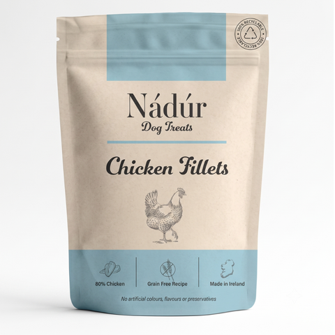 Nadur Chicken Fillets natural Irish dog treats pack - made in Ireland